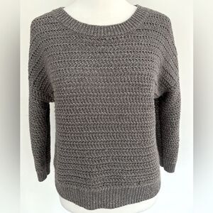Sparkle & Fade Urban Outfitters gray cotton blend sweater w/silver threads sz M